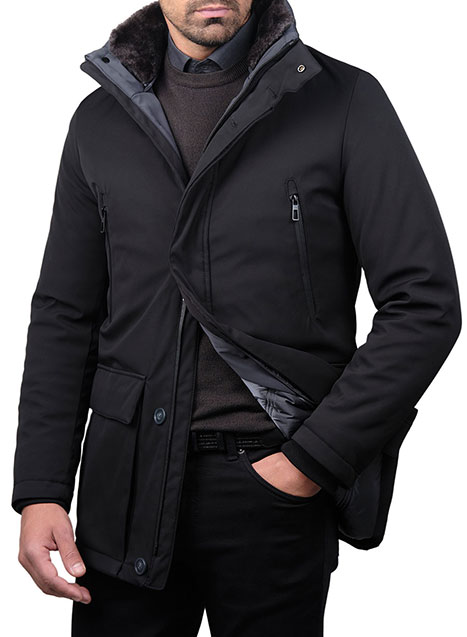 MEN'S MANETTI JACKET CASUAL  BLACK