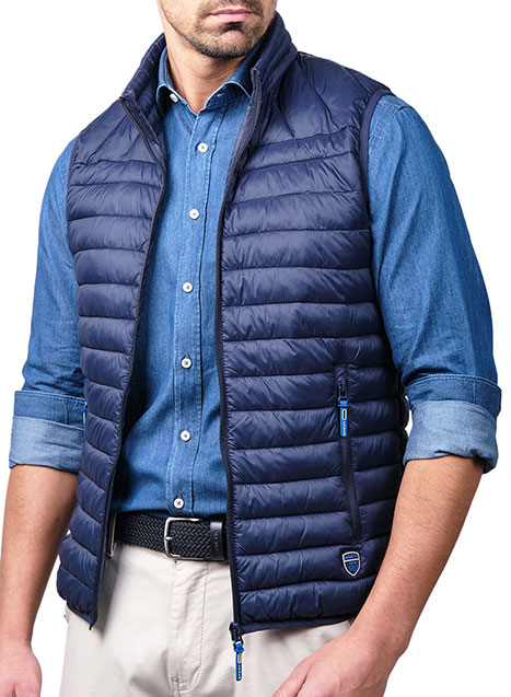 MEN'S MANETTI VEST JACKET CASUAL  NAVY BLUE