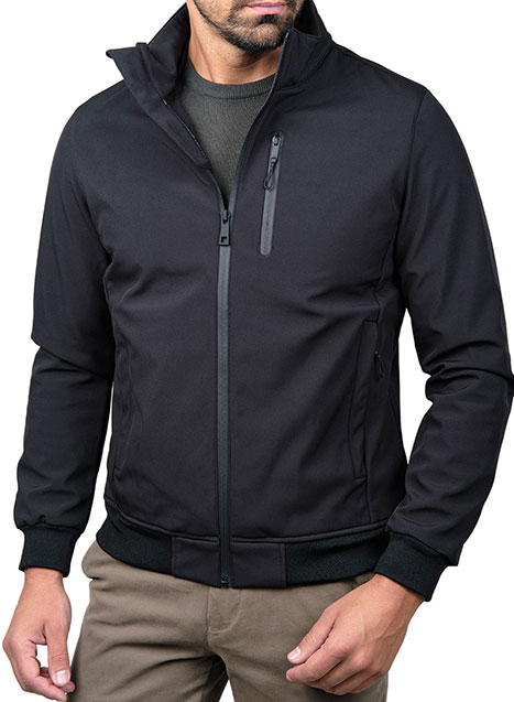 MEN'S FLEECE JACKET MANETTI CASUAL  BLACK