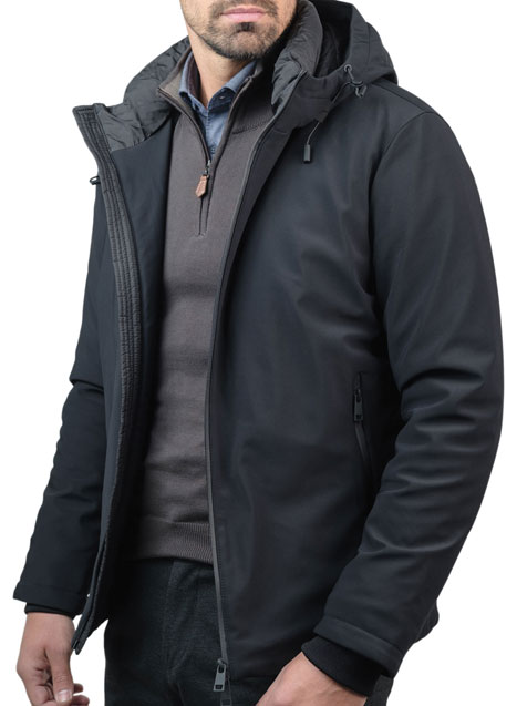 MEN'S MANETTI JACKET CASUAL  BLACK