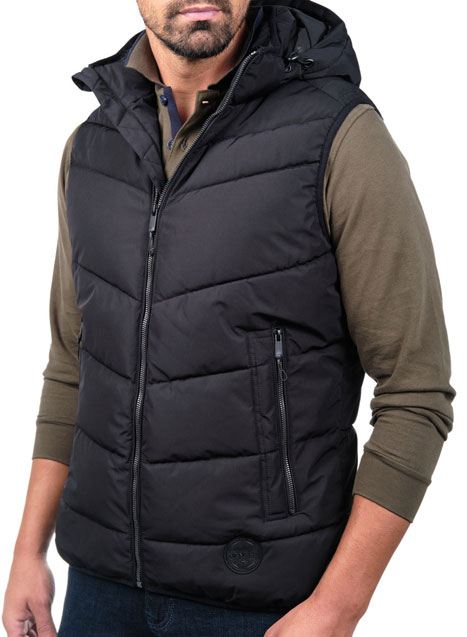 MEN'S MANETTI VEST JACKET CASUAL  BLACK