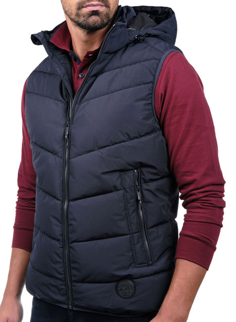MEN'S MANETTI VEST JACKET CASUAL  FOG BLUE