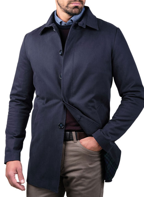 MEN'S TRENCHCOAT CASUAL  BLUE