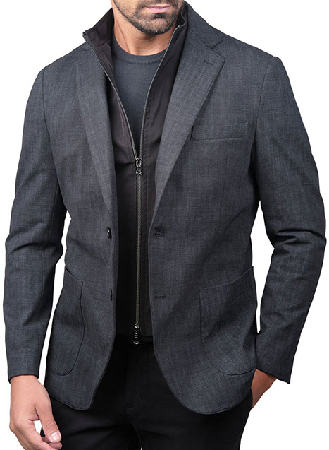 MEN'S MANETTI JACKET FORMAL  ANTRACITE