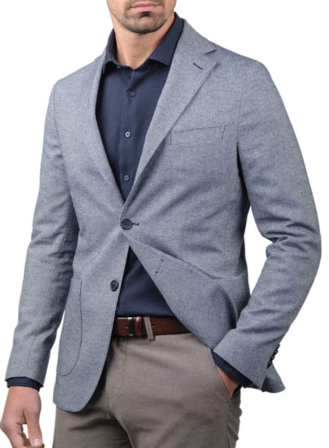 Ανδρικό Σακάκι Manetti formal grey blue
