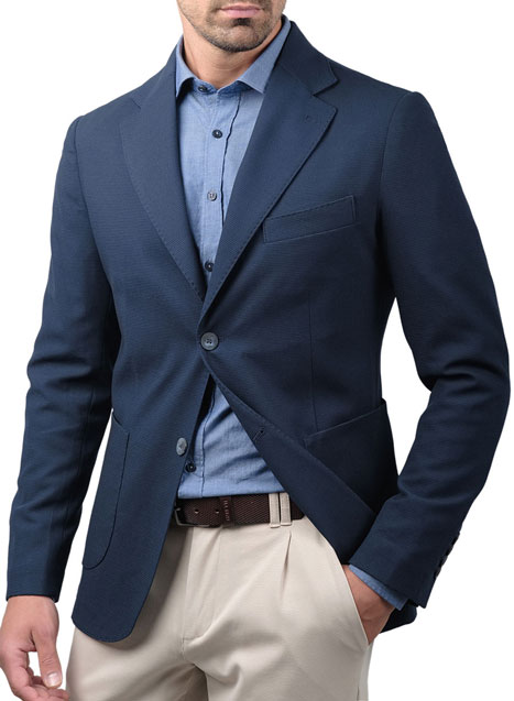 MEN'S MANETTI JACKET CASUAL  BLUE 2