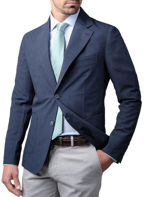 MEN'S MANETTI JACKET FORMAL  BLUE