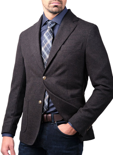 MEN'S MANETTI JACKET FORMAL  DARK BROWN
