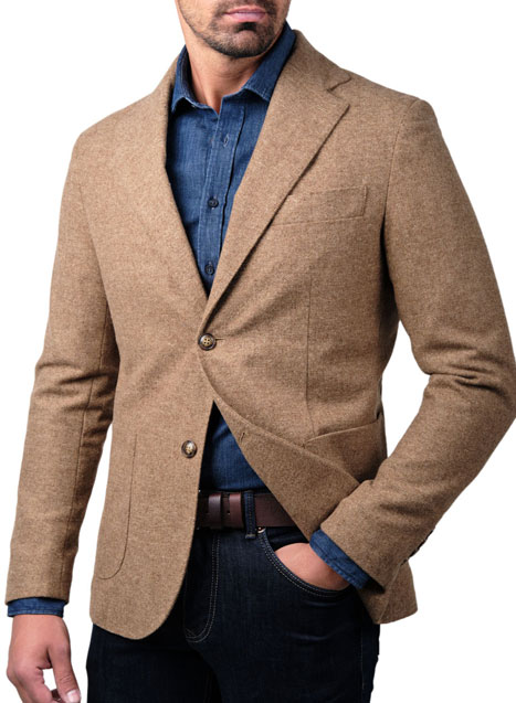 MEN'S MANETTI JACKET FORMAL  LIGHT CINNAMON
