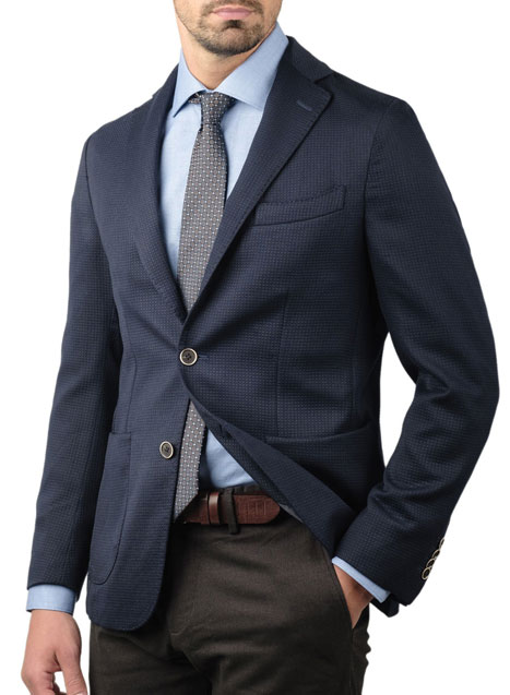 MEN'S MANETTI JACKET FORMAL  BLUE
