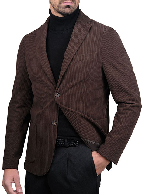 Ανδρικό Σακάκι Manetti formal brown