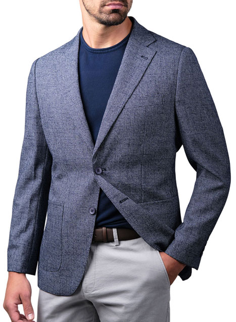 MEN'S MANETTI JACKET FORMAL  GREY BLUE