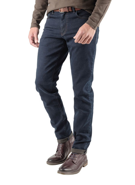 MEN'S JEAN PANTS MANETTI CASUAL  RUST BLUE
