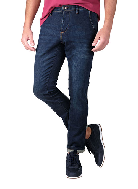 Ανδρικό Chinos Jean Manetti casual denim blue