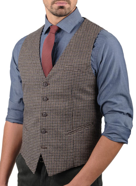 MEN'S ΥΦΑΣΜΑΤΙΝΟ ΓΙΛΕΚΟ MANETTI CASUAL  DIRTY BEIGE-BLUE