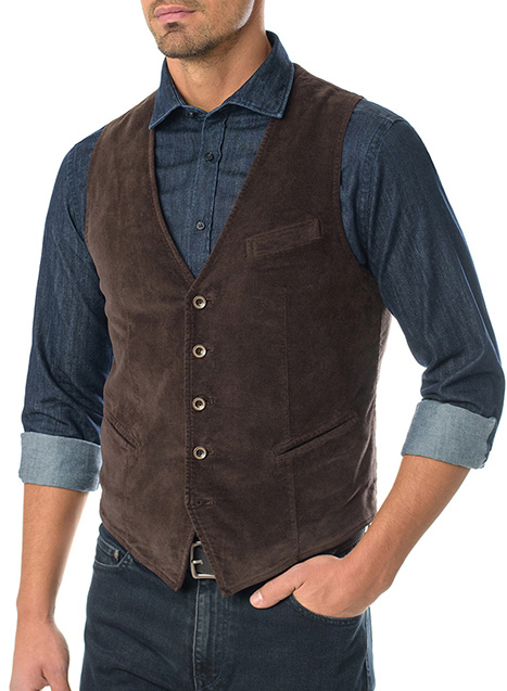 MEN'S MANETTI VEST CASUAL  COCOA