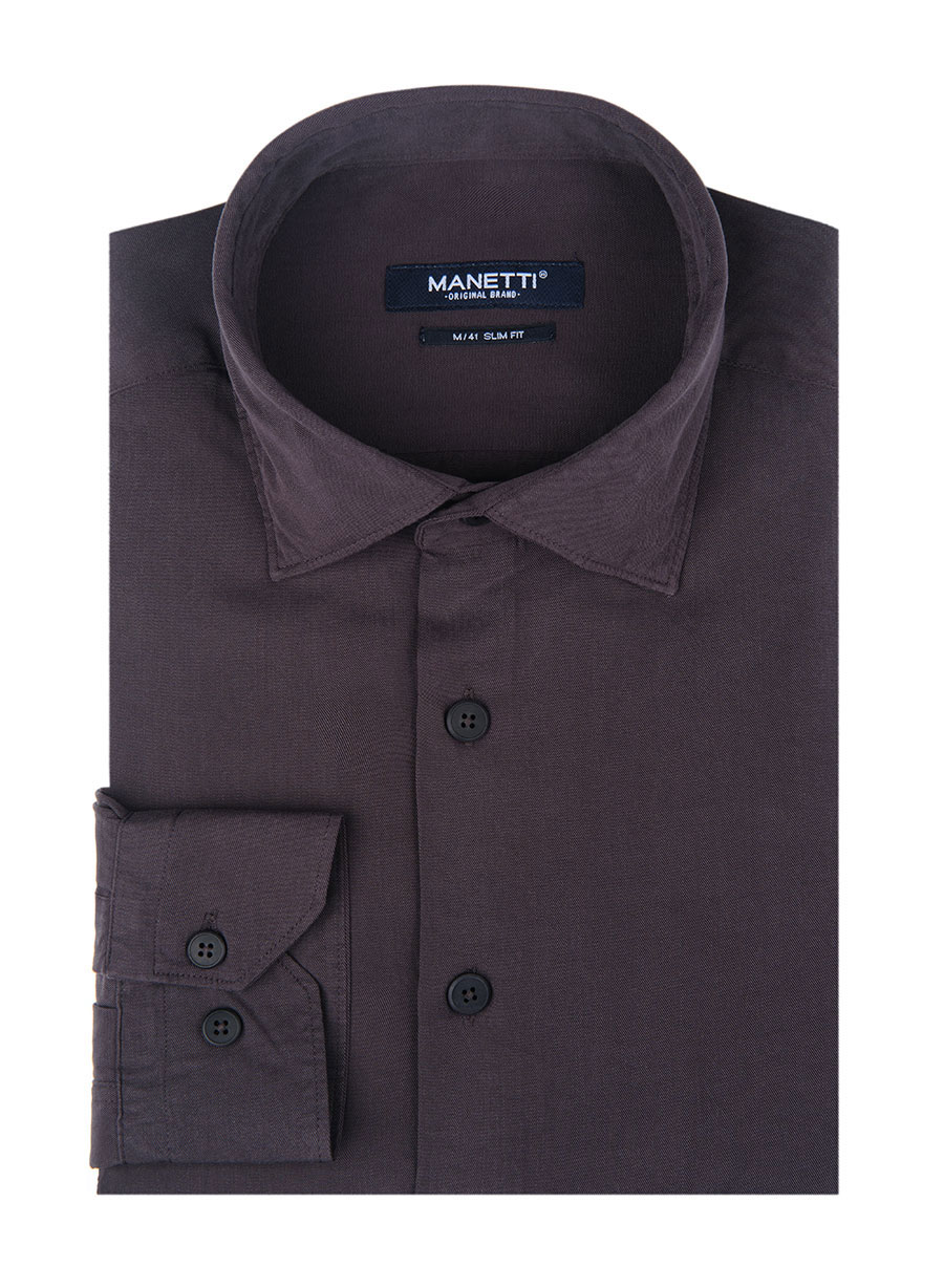 MEN'S MANETTI SHIRT CASUAL  DUSKY PLUM