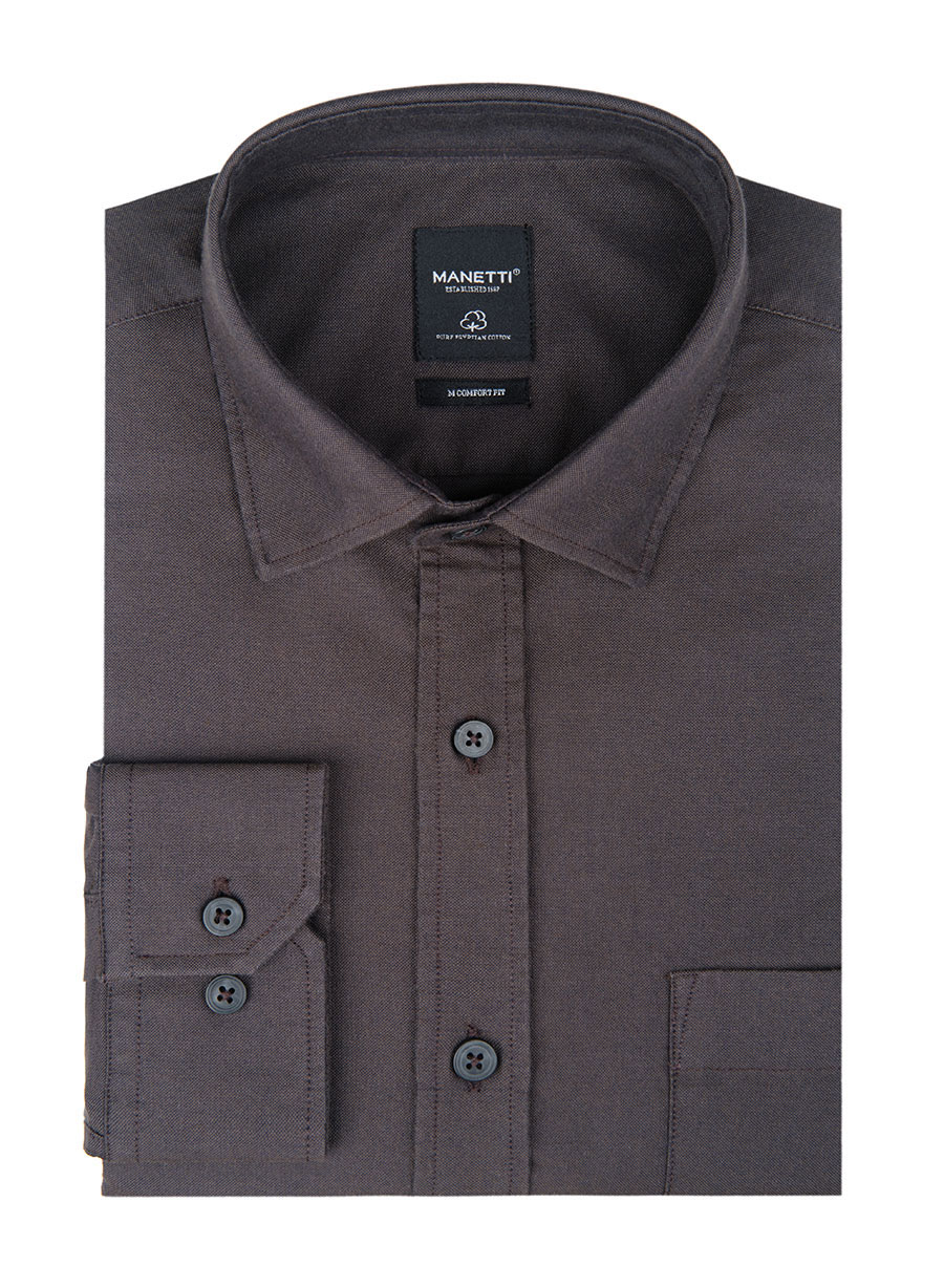 MEN'S ΠΟΥΚΑΜΙΣΟ OXFORD MANETTI FORMAL  BROWN