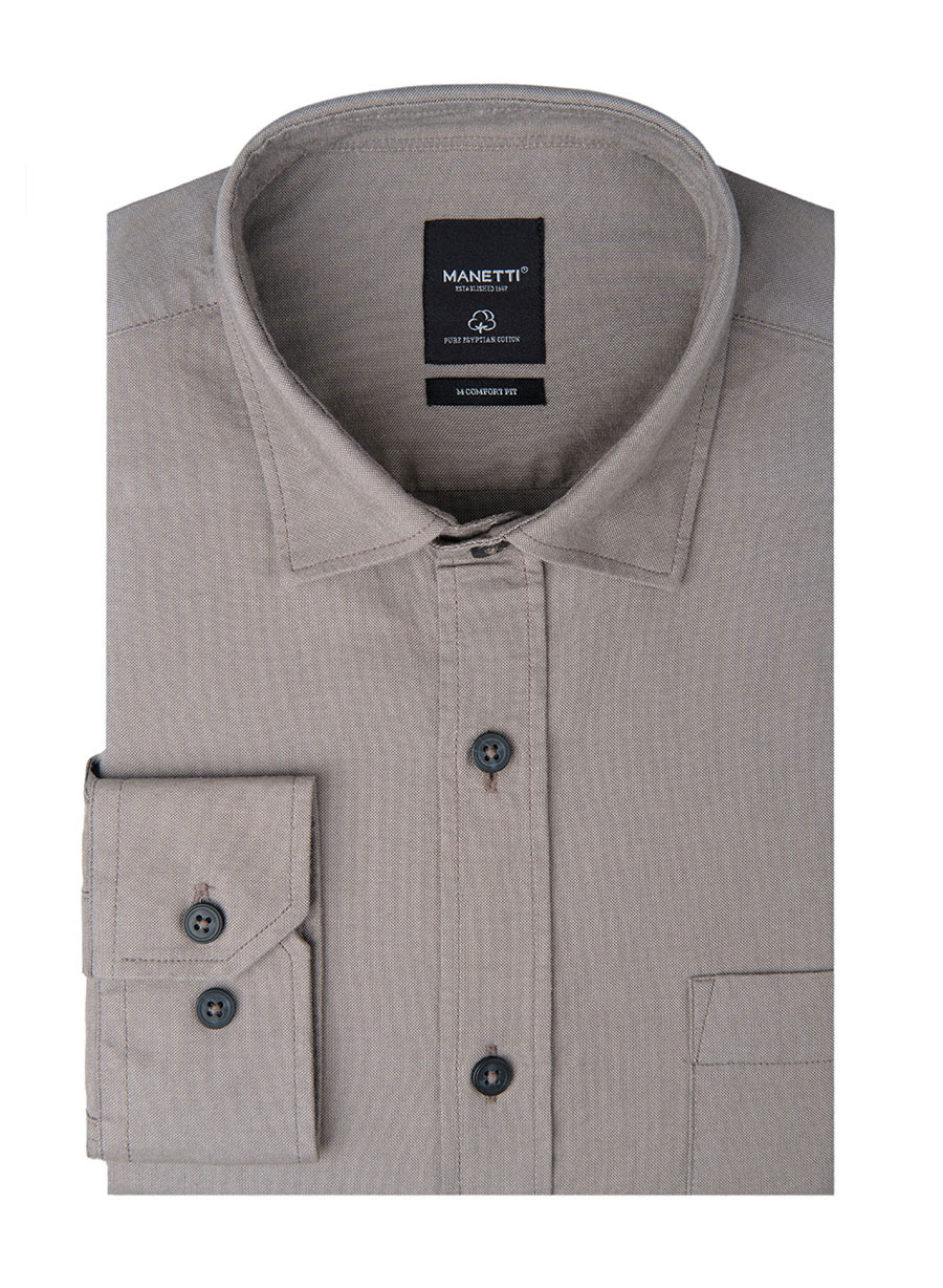 MEN'S ΠΟΥΚΑΜΙΣΟ OXFORD MANETTI FORMAL  BEIGE