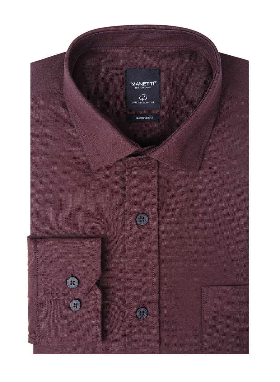 MEN'S ΠΟΥΚΑΜΙΣΟ OXFORD MANETTI FORMAL  BORDEAUX