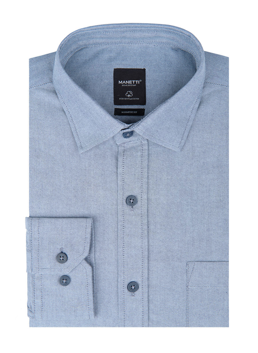 MEN'S ΠΟΥΚΑΜΙΣΟ OXFORD MANETTI FORMAL  BLUE