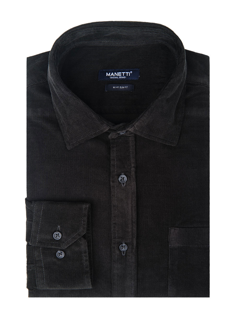 MEN'S ΠΟΥΚΑΜΙΣΟ ΚΟΤΛΕ MANETTI CASUAL  BLUISH GREY