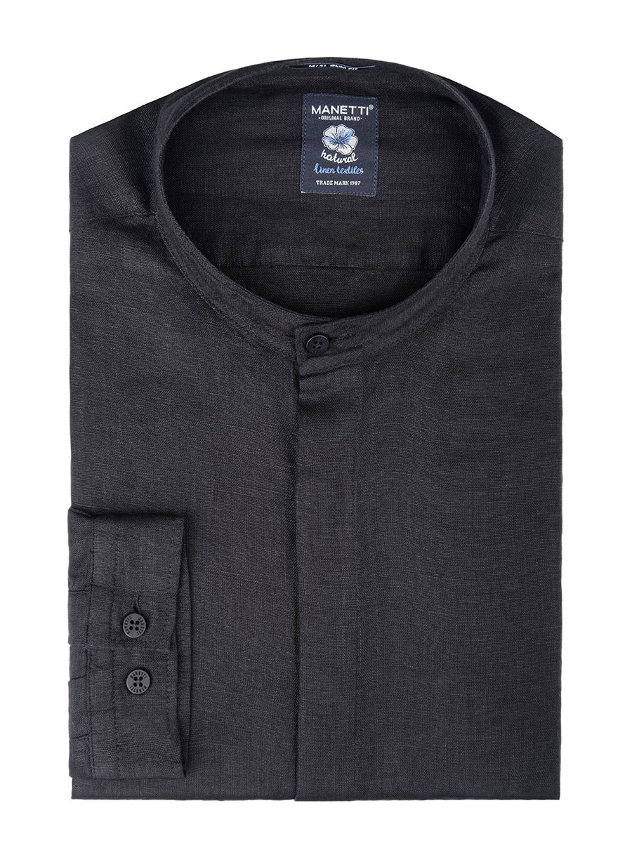 MEN'S MANETTI SHIRT CASUAL  BLACK