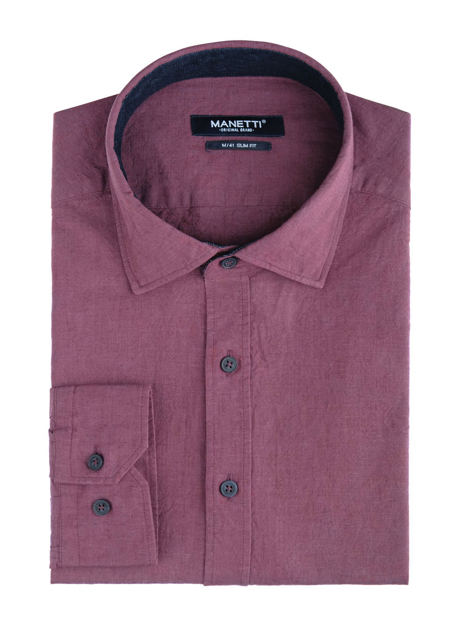 Ανδρικό Πουκάμισο Manetti casual purple