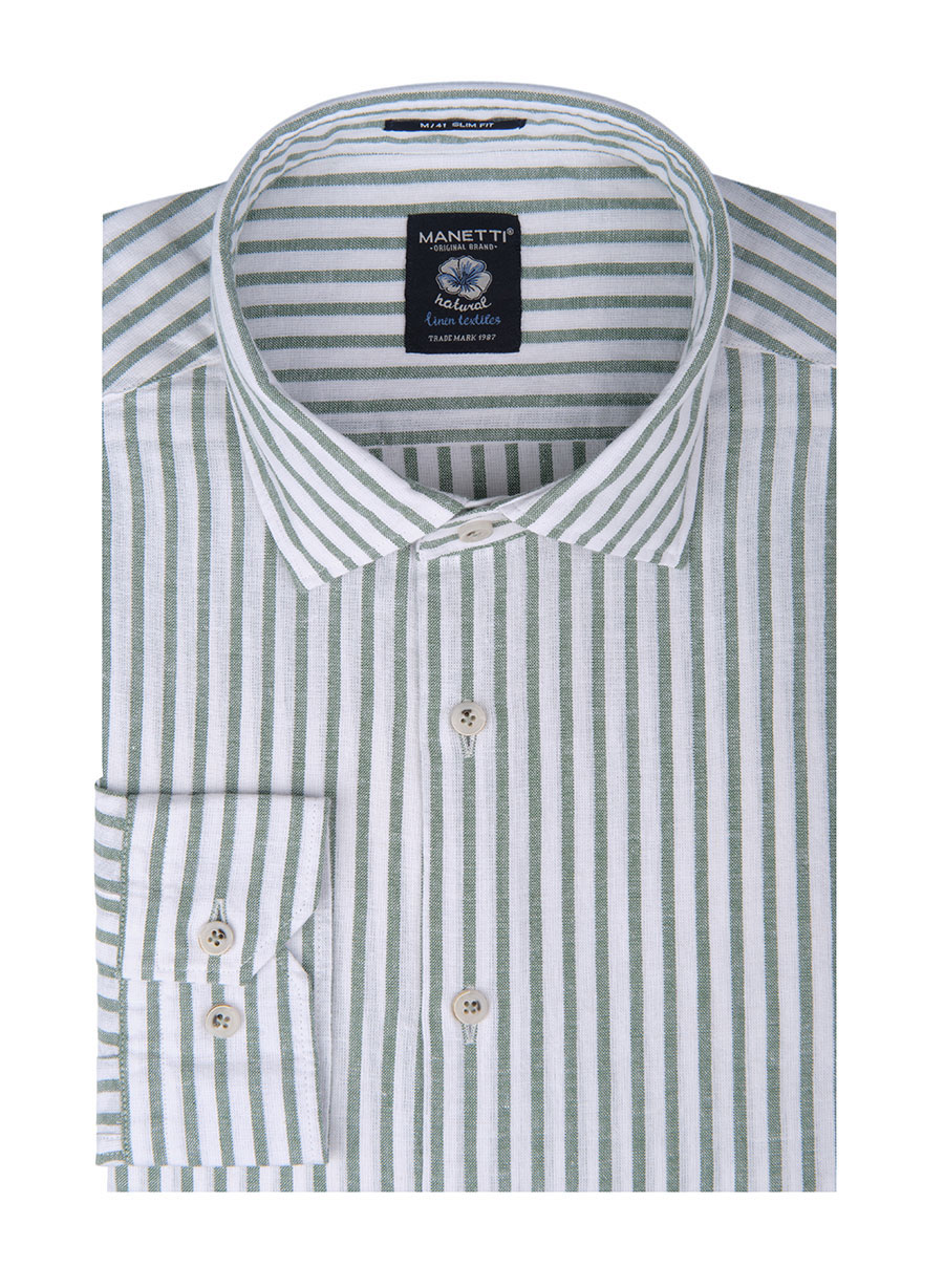 MEN'S MANETTI SHIRT FORMAL  GREEN
