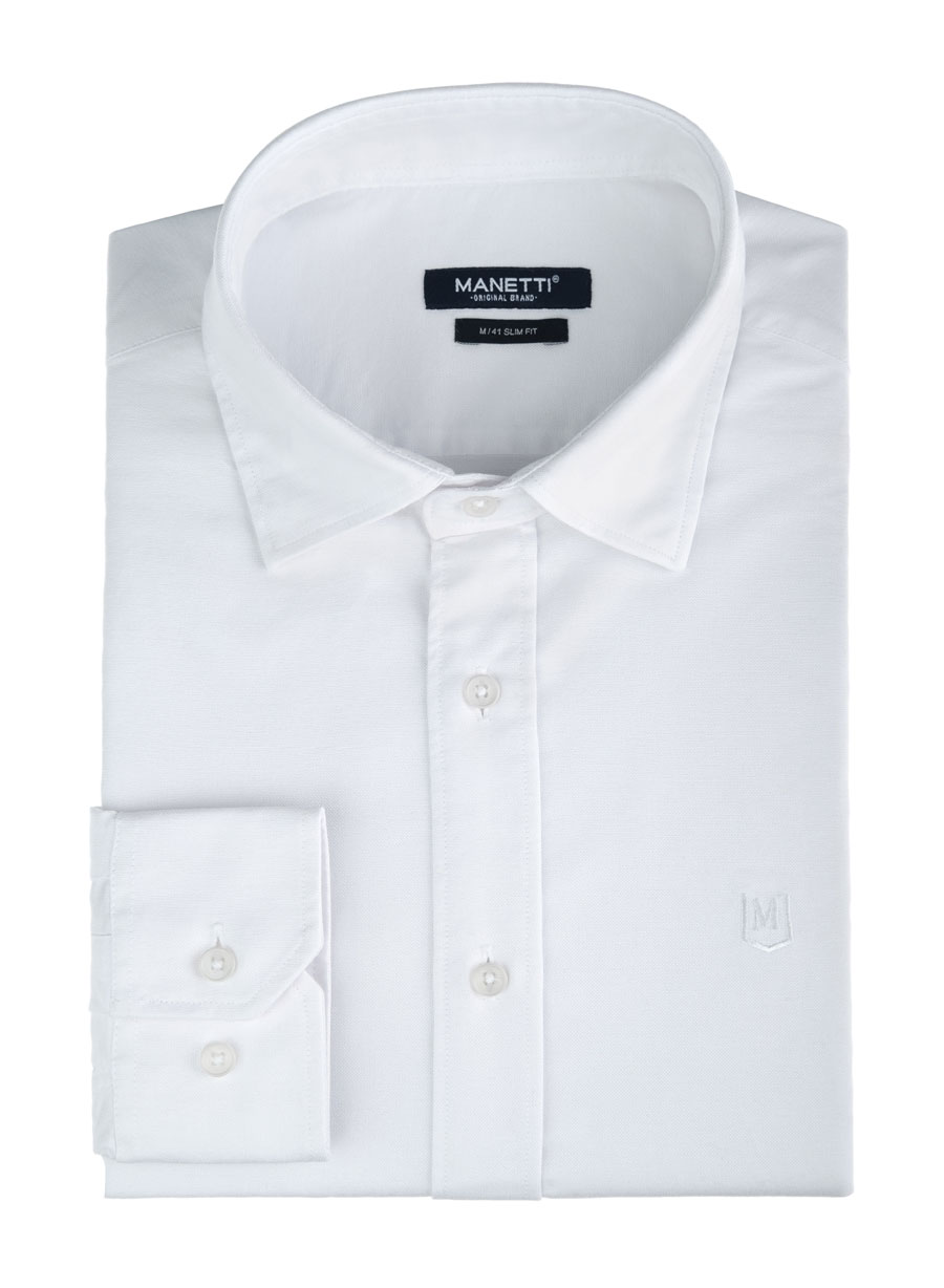 Ανδρικό Πουκάμισο Manetti casual white CASUAL