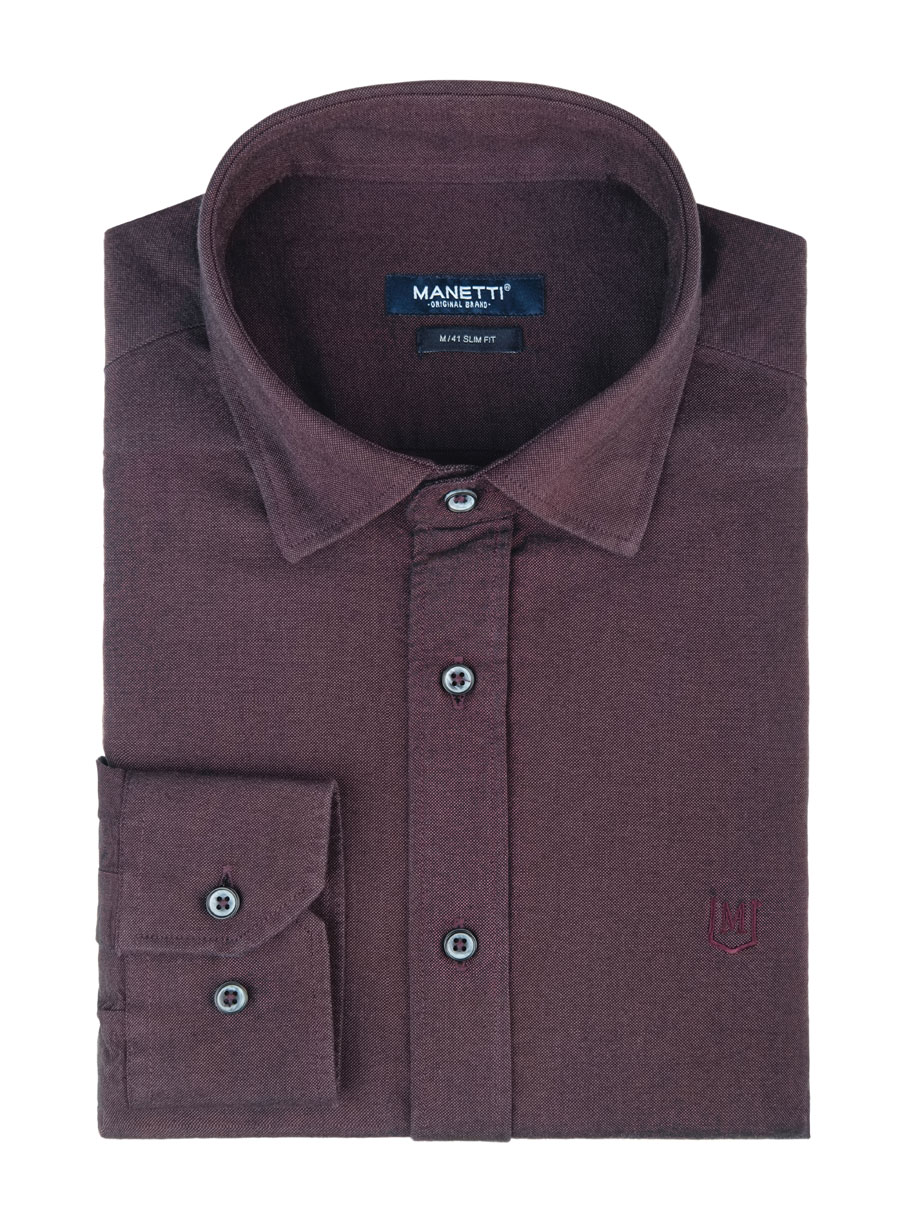 Ανδρικό Πουκάμισο Manetti casual bordeaux