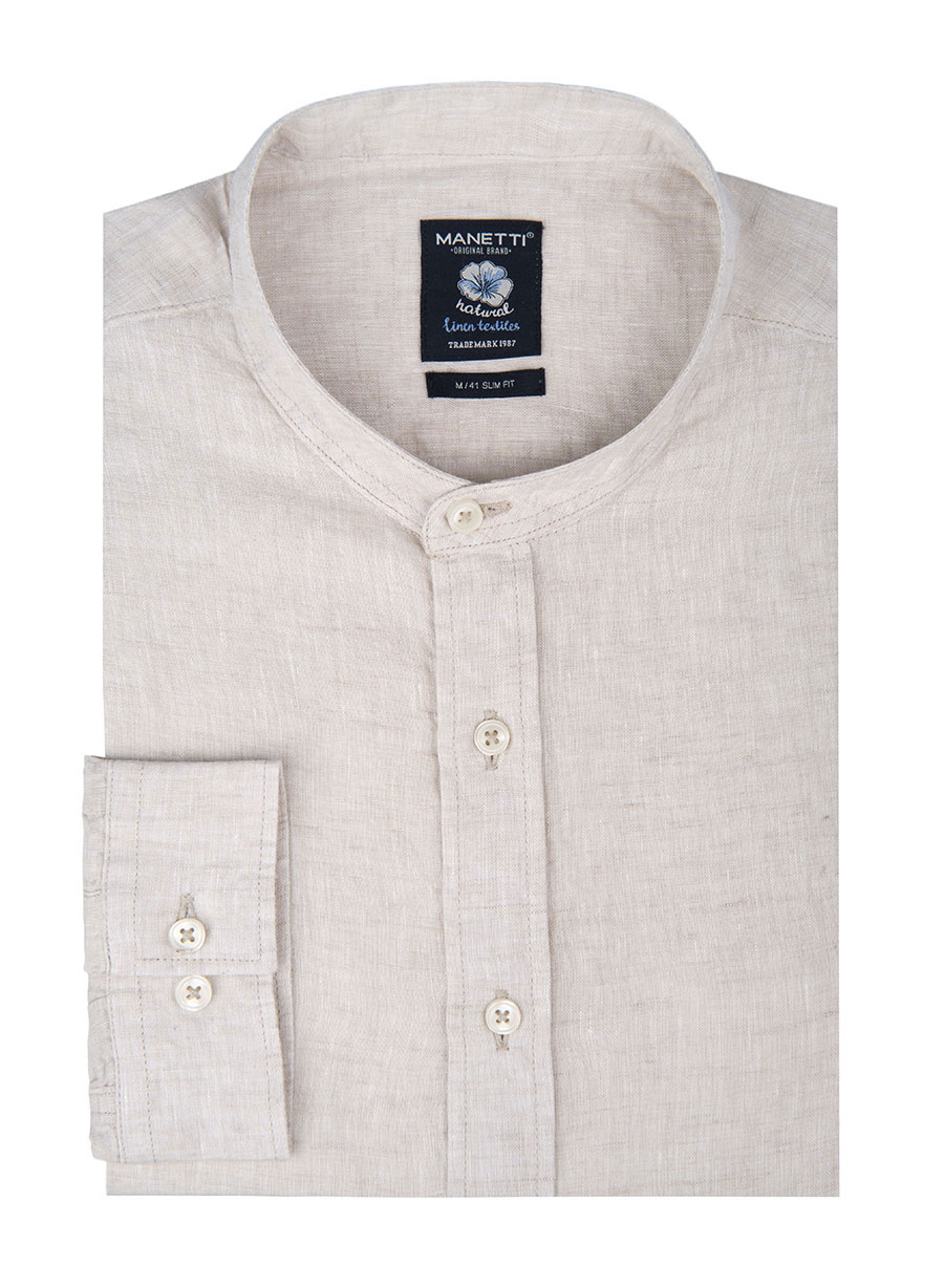Ανδρικό Λινό delavee πουκάμισο casual light beige