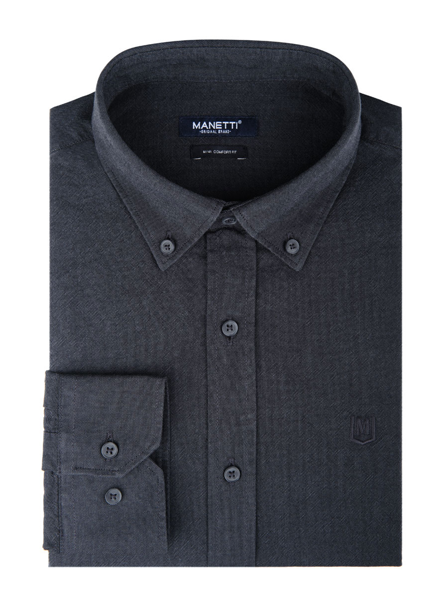 MEN'S MANETTI SHIRT CASUAL  DARK GREY