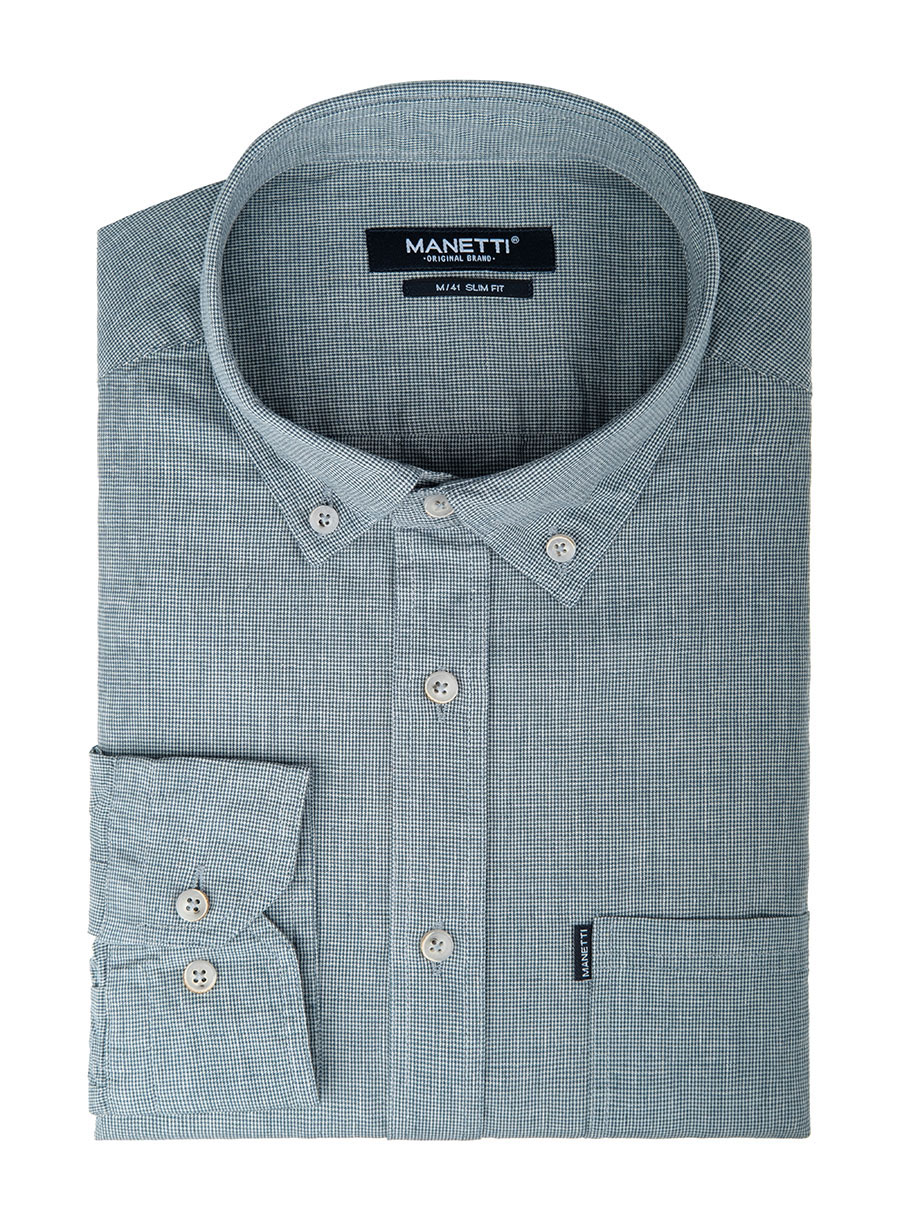 MEN'S MANETTI SHIRT CASUAL  GREEN