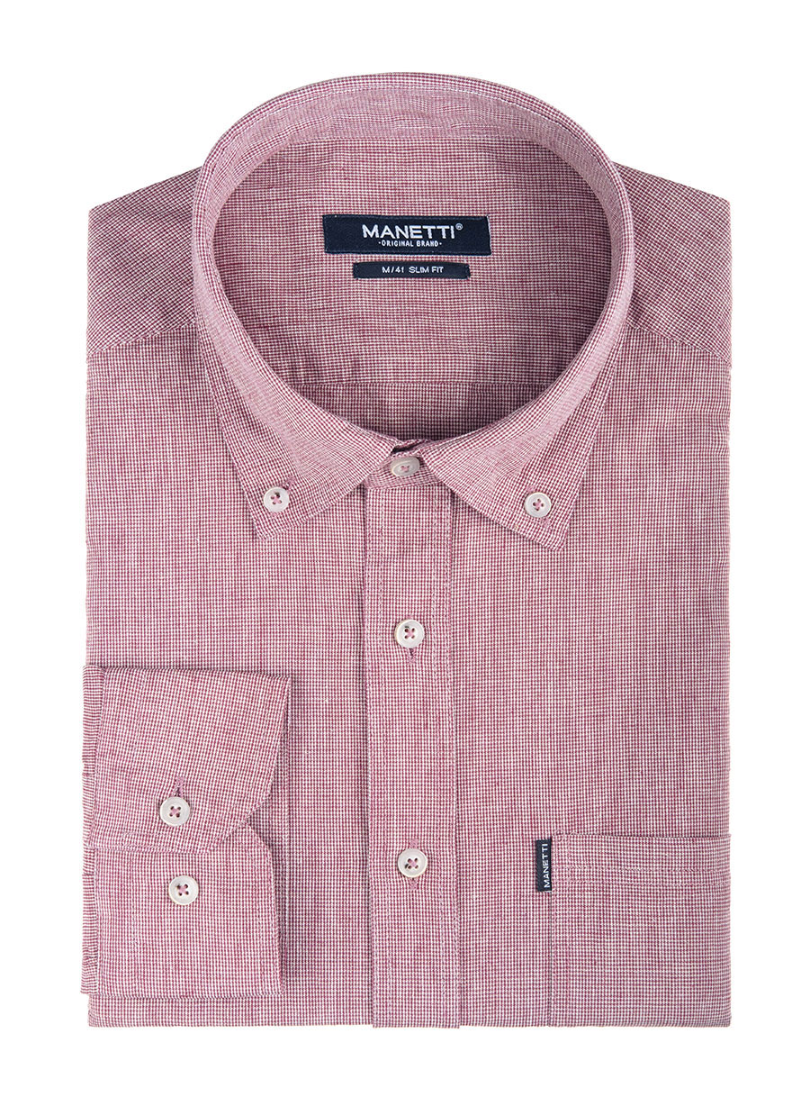 MEN'S MANETTI SHIRT CASUAL  RED