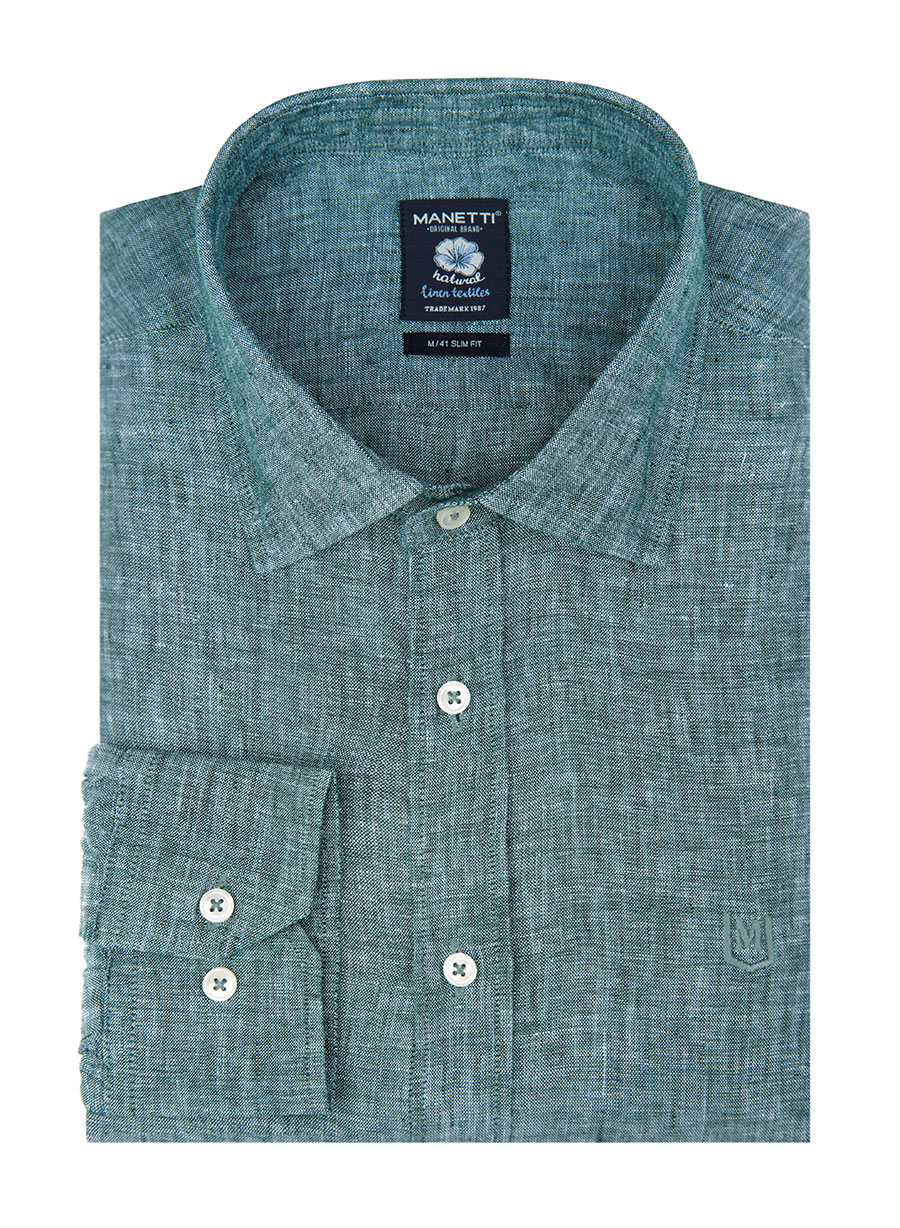 Ανδρικό Πουκάμισο Manetti casual green