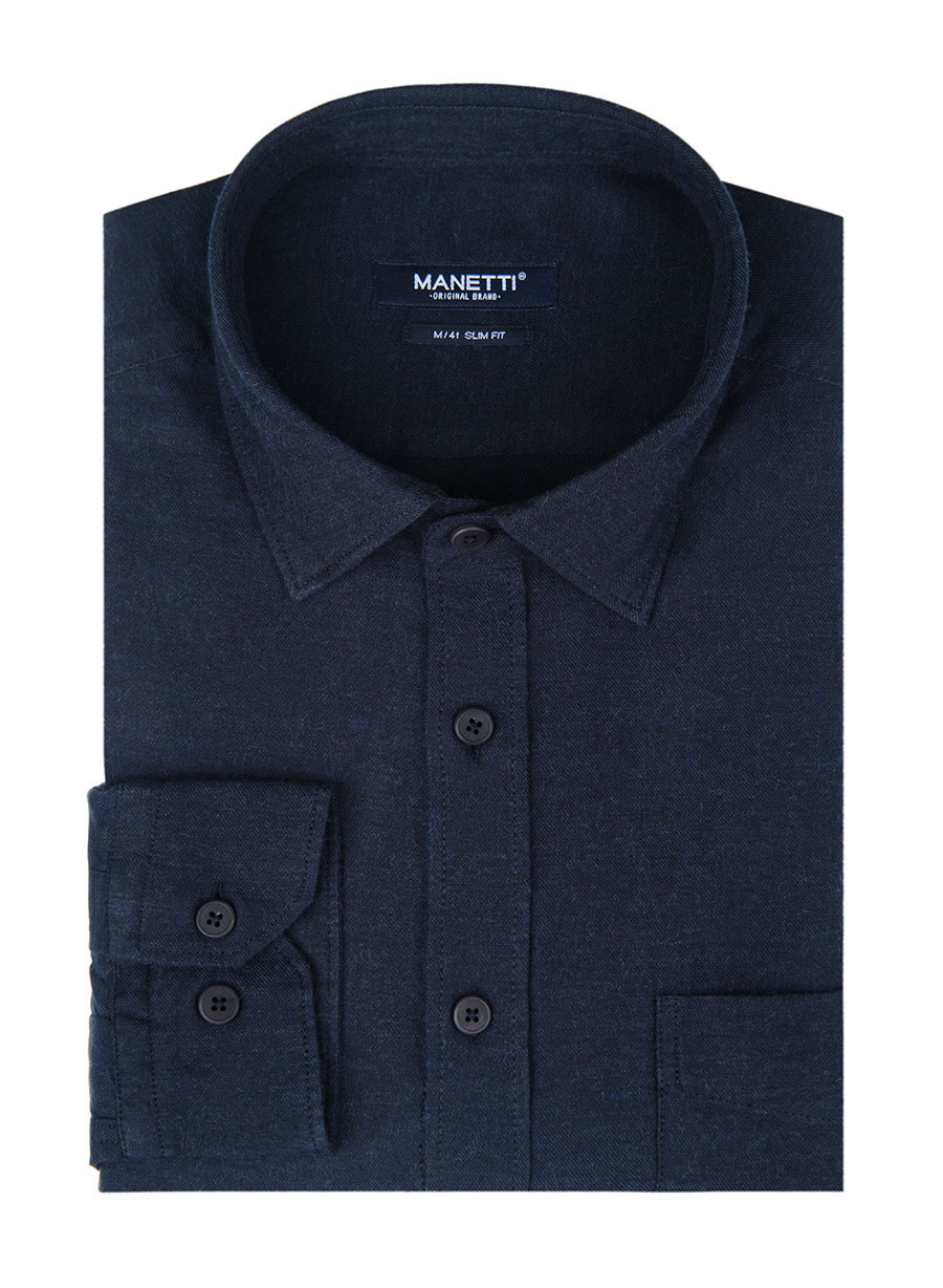 MEN'S MANETTI SHIRT CASUAL  DARK BLUE