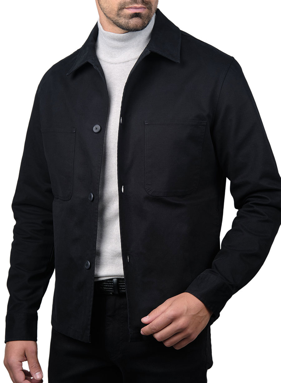 Ανδρικό Overshirt Manetti casual black