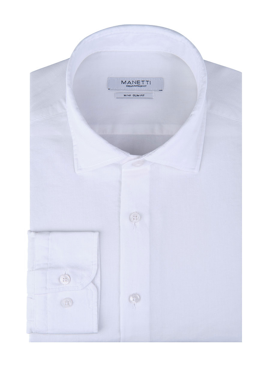 MEN'S MANETTI SHIRT CASUAL  WHITE