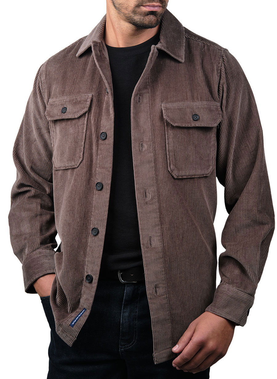 MEN'S OVERSHIRT MANETTI CASUAL  FANGO