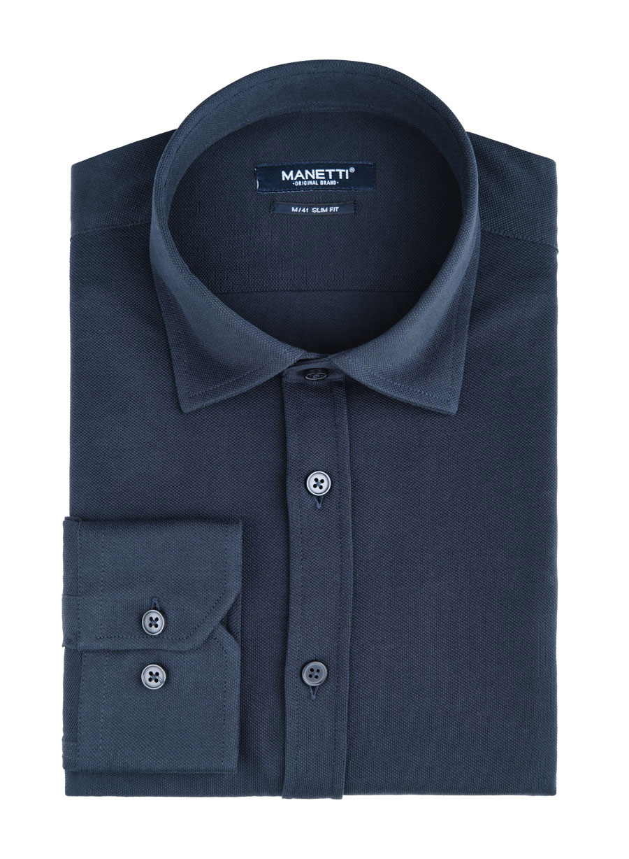 Ανδρικό Πουκάμισο Manetti formal navy blue