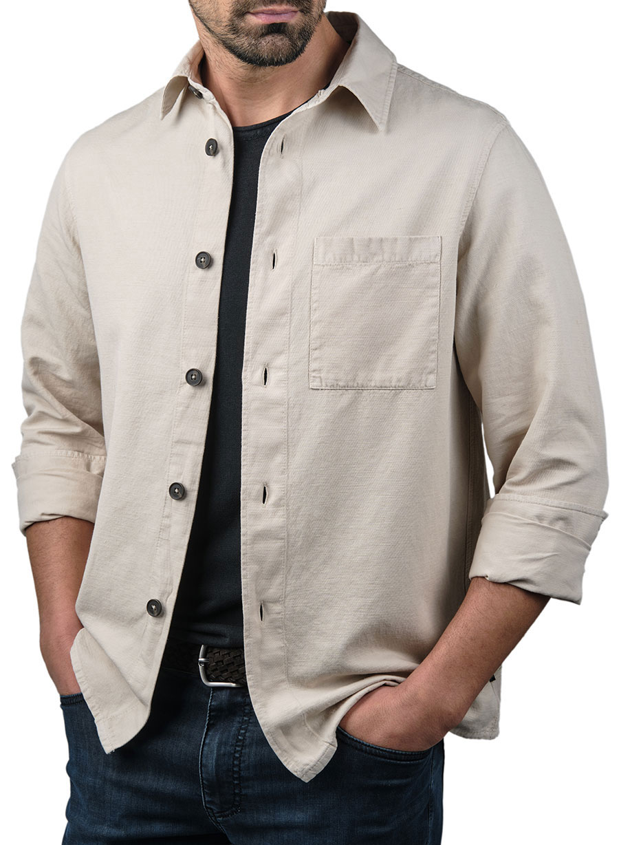 Ανδρικό Overshirt Manetti casual beige
