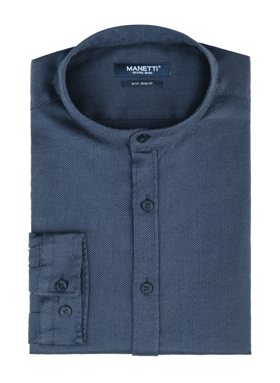 Ανδρικό Πουκάμισο Manetti casual midnight blue CASUAL