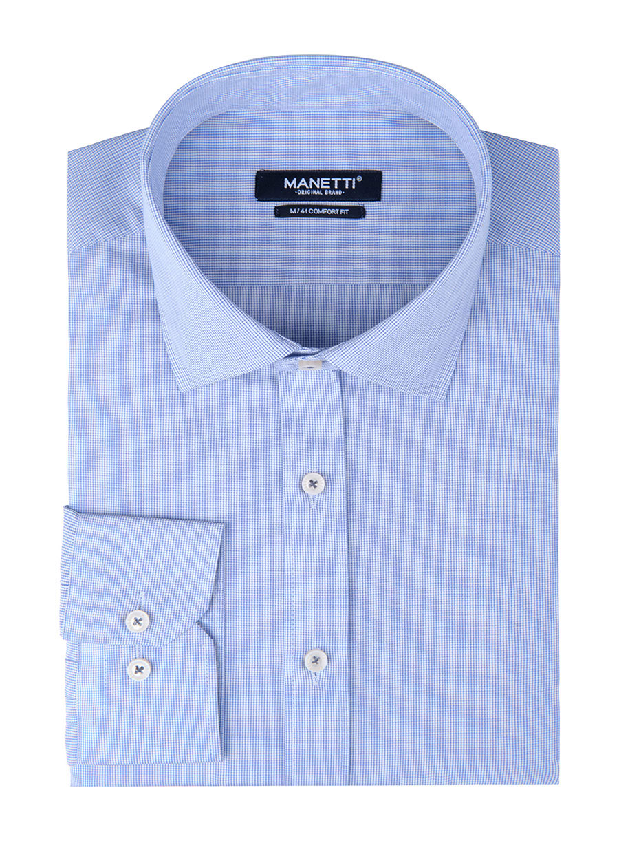 MEN'S MANETTI SHIRT CASUAL  BLUE