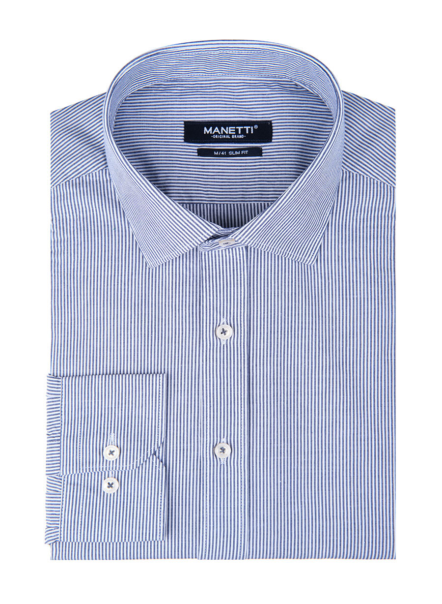 MEN'S MANETTI SHIRT CASUAL  BLUE