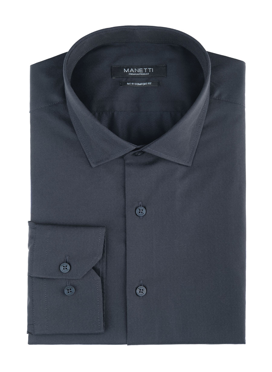 Ανδρικό Πουκάμισο Manetti formal blue black FORMAL