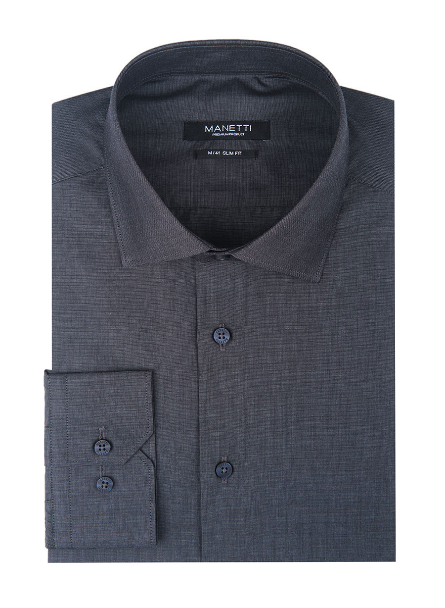 Ανδρικό Πουκάμισο Manetti formal dark grey