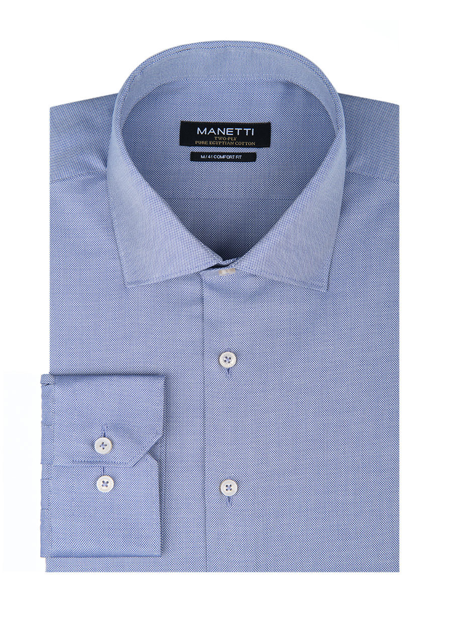 MEN'S MANETTI SHIRT FORMAL  BLUE