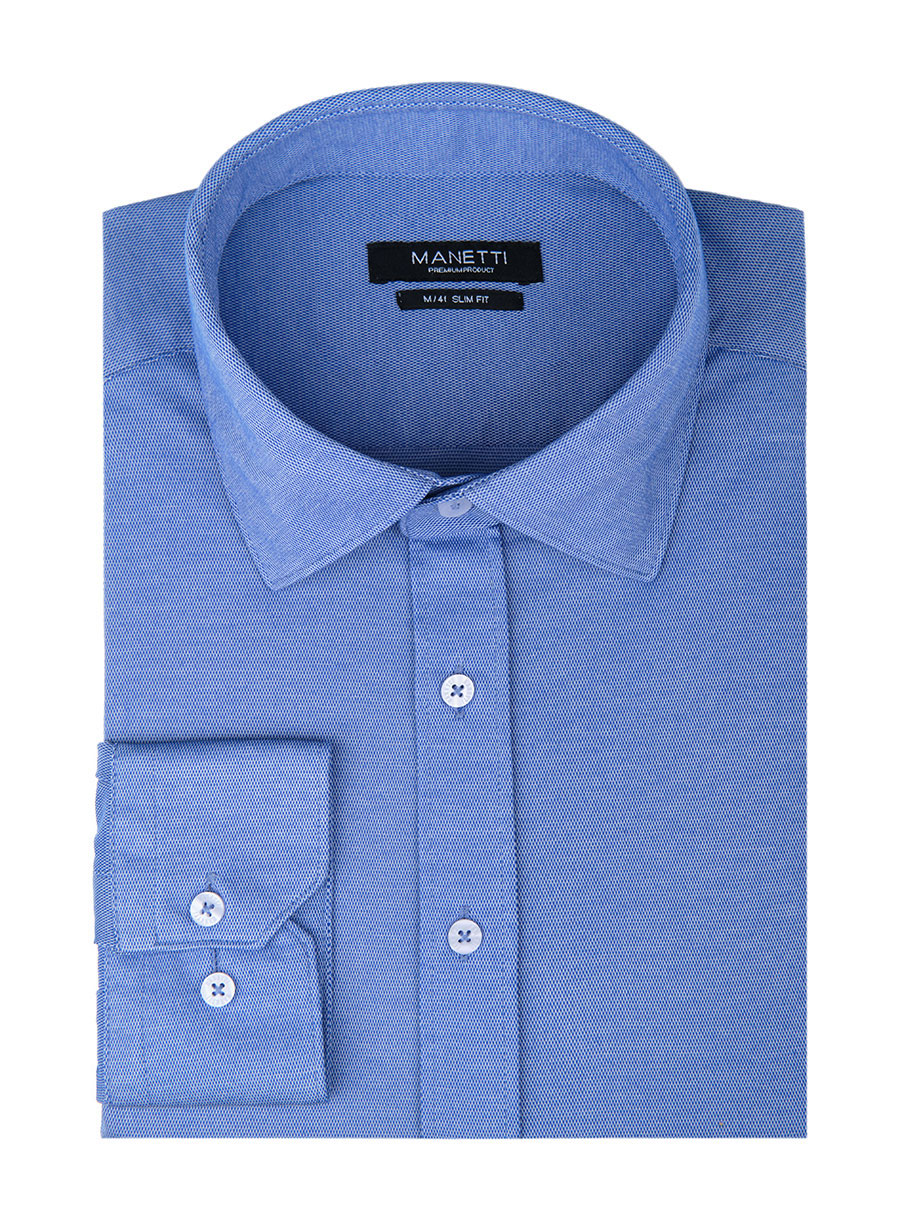 MEN'S ΠΟΥΚΑΜΙΣΟ JERSEY MANETTI FORMAL  BLUE