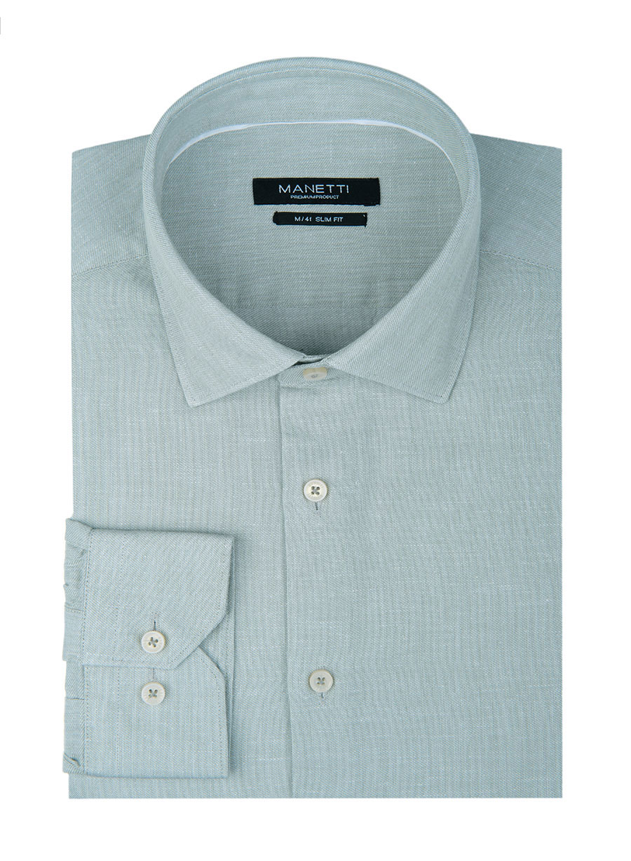 MEN'S MANETTI SHIRT FORMAL  SAGE GREEN